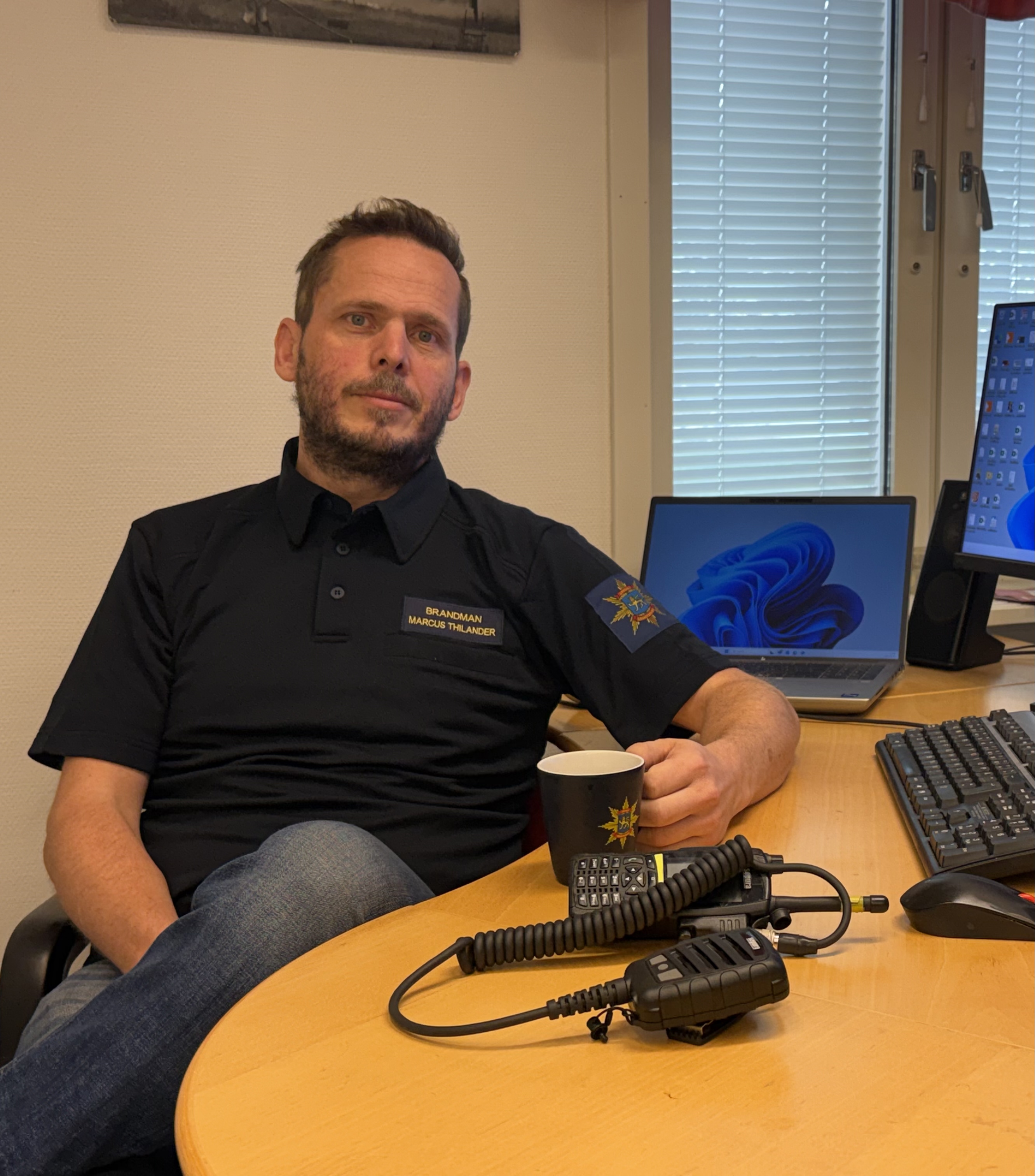 Deltidsbrandman Marcus Thilander